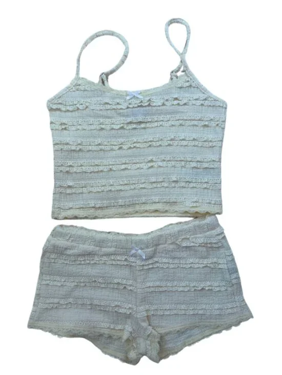 Edikted Women's Lucy Ruffled Lace Set - Picture 4 of 4